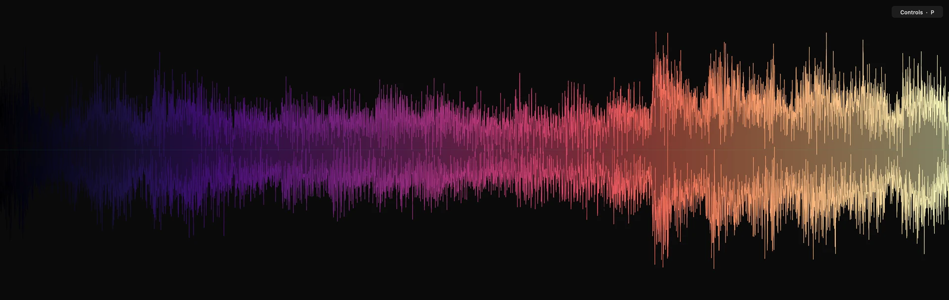 A waveform in the warm Magma palette